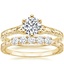 18K Yellow Gold Hudson Ring with Hudson Five Stone Diamond Ring (1/4 ct. tw.)
