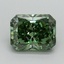 1.15 Ct. Fancy Vivid Pacific Green Radiant Lab Grown Diamond