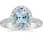 18K White Gold Sienna Halo Three-Quarter Coverage Diamond Ring (3/4 ct. tw.), smalltop view