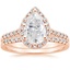14KR Moissanite Odessa Diamond Ring (1/5 ct. tw.) with Sonora Diamond Ring (1/8 ct. tw.), smalltop view
