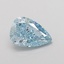 0.99 Ct. Fancy Vivid Blue Pear Lab Grown Diamond