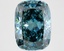 5.67 Ct. Fancy Deep Greenish Blue Cushion Lab Grown Diamond