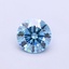 0.57 Ct. Fancy Vivid Blue Round Lab Grown Diamond