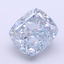 3.76 Ct. Fancy Vivid  Blue Cushion Lab Grown Diamond