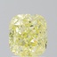 2.01 Ct. Fancy Intense  Yellow Cushion Diamond