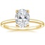 18K Yellow Gold Astoria Diamond Ring, smalltop view