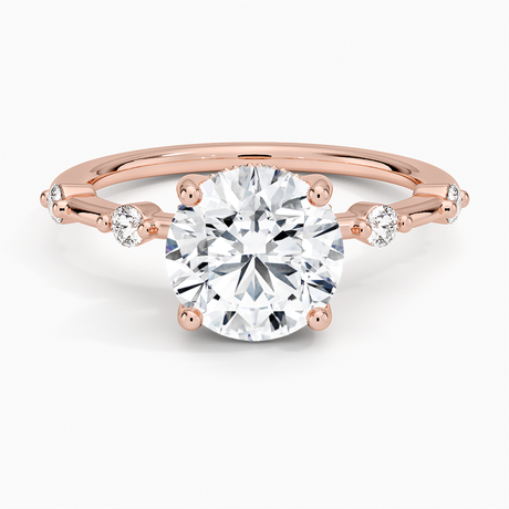 14K Rose Gold Aimee Hidden Halo Diamond Ring