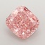 4.01 Ct. Fancy Vivid  Pink Cushion Lab Grown Diamond