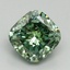 1.65 Ct. Fancy Vivid Pacific Green Cushion Lab Grown Diamond