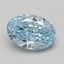 1.04 Ct. Fancy Vivid Blue Oval Lab Grown Diamond