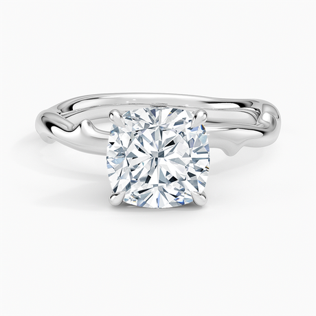 18K White Gold Rose Thorn Hidden Accent Diamond Ring (1/4 ct. tw.)
