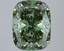 4.82 Ct. Fancy Vivid Green Cushion Lab Grown Diamond