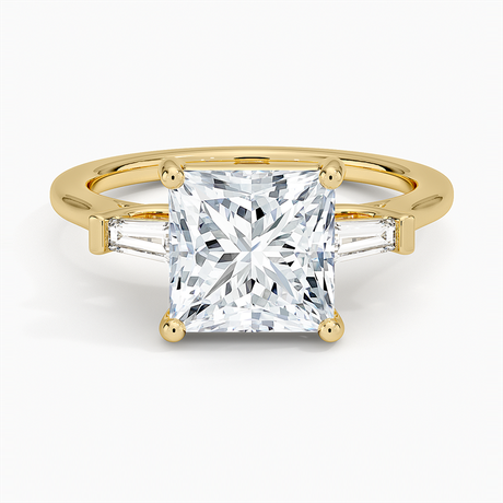 Flush Fit Tapered Baguette Diamond Ring