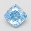 2.06 Ct. Fancy Vivid Blue Cushion Lab Grown Diamond