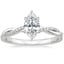 18K White Gold Petite Twisted Vine Diamond Ring (1/8 ct. tw.), smalltop view