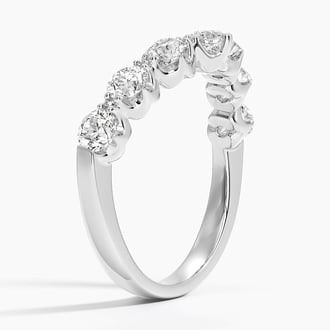 Cannes Curved Lab Diamond Ring (1 ct. tw.) in Platinum