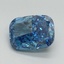 3.01 Ct. Fancy Vivid Blue Cushion Lab Grown Diamond