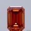 2.02 Ct. Fancy Vivid Orange Emerald Lab Grown Diamond