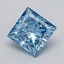 1.00 Ct. Fancy Vivid  Blue Princess Lab Grown Diamond