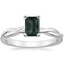 18K White Gold Twisted Vine Solitaire Ring, smalltop view