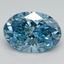 3.01 Ct. Fancy Vivid Blue Oval Lab Grown Diamond