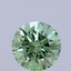 1.12 Ct. Fancy Vivid  Green Round Lab Grown Diamond