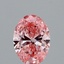 1.00 Ct. Fancy Vivid Pink Oval Lab Grown Diamond