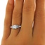 The Pasha Ring, smalltop view on a hand