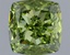 1.53 Ct. Fancy Vivid Green Cushion Lab Grown Diamond