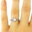 The Rita Ring, smalltop view on a hand