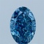 1.07 Ct. Fancy Vivid Blue Oval Lab Grown Diamond