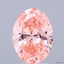 2.00 Ct. Fancy Vivid Pink Oval Lab Grown Diamond