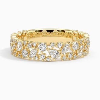 Mixed Shape Negative Space Diamond Band