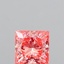 1.06 Ct. Fancy Vivid Orangy Pink Princess Lab Grown Diamond