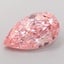 3.07 Ct. Fancy Vivid  Pink Pear Lab Grown Diamond