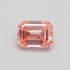 0.84 Ct. Fancy Intense Orangy Pink Emerald Lab Grown Diamond
