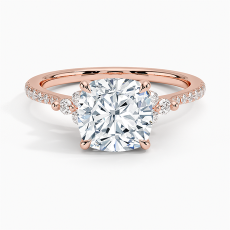 14K Rose Gold Melody Pavé Diamond Ring