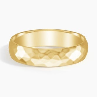 Canyon High Polish 5mm Wedding Ring in 18K Yellow Gold