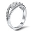 Split Shank Three Diamond Ring, smallside view