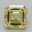 8.93 Ct. Fancy Intense  Yellow Asscher Lab Grown Diamond