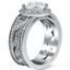 Flora Halo Ring with Milgrain, smallview