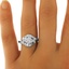 The Aida Ring, smalltop view on a hand