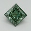 1.32 Ct. Fancy Vivid Green Princess Lab Grown Diamond