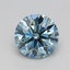 0.56 Ct. Fancy Vivid Blue Round Lab Grown Diamond