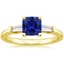 18K Yellow Gold Symphony Tapered Baguette Three Stone Diamond Ring (1/5 ct. tw.), smalltop view