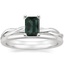 18K White Gold Twisted Vine Ring with Petite Comfort Fit Wedding Ring