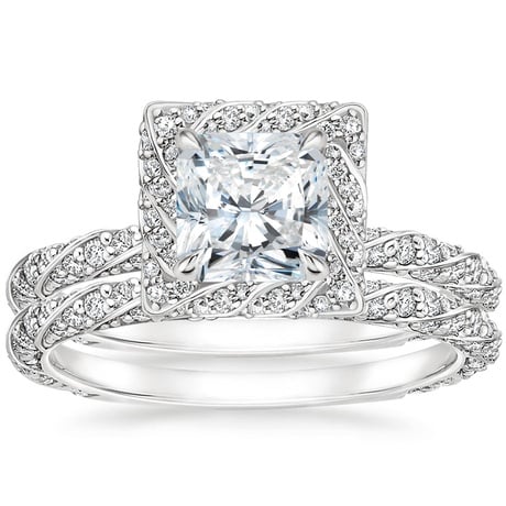 18K White Gold Nova Diamond Bridal Set (3/4 ct. tw.)
