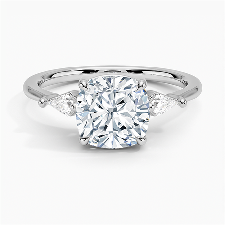 18K White Gold Cometa Three Stone Diamond Ring