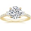 18K Yellow Gold Radiance Three Stone Diamond Ring (1/3 ct. tw.), smalltop view