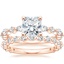 14K Rose Gold Luxe Versailles Diamond Ring (1/2 ct. tw.) with Luxe Marseille Diamond Ring (1/2 ct. tw.)